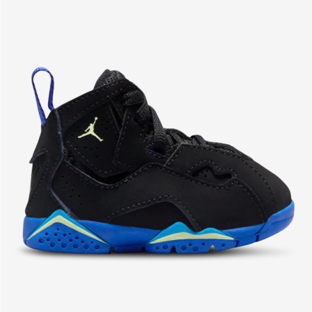 NWT Jordan True Flight Toddler Sneaker Size 4C Black and Royal Blue